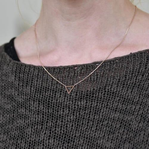 Goldenes Schmuckset mit Dreiecken Sienna