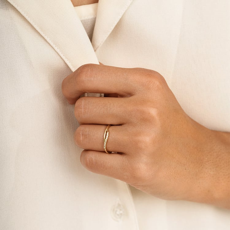 Atypischer Ring aus Silber mit Lab Grown Diamanten Terje 163023