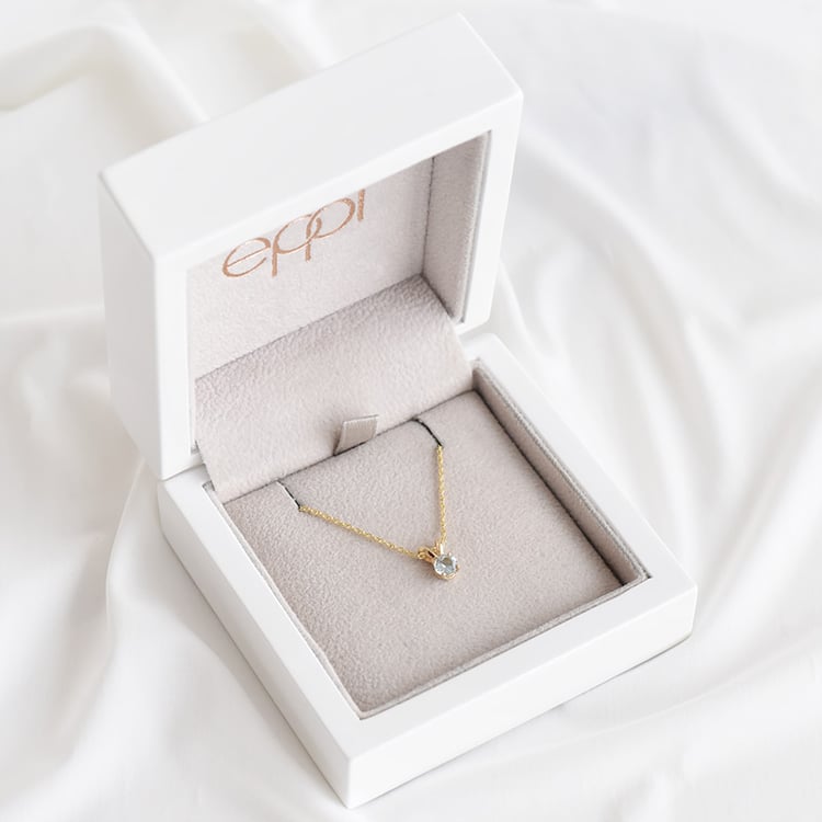 Solitär Anhänger mit Aquamarin Lalom 93805