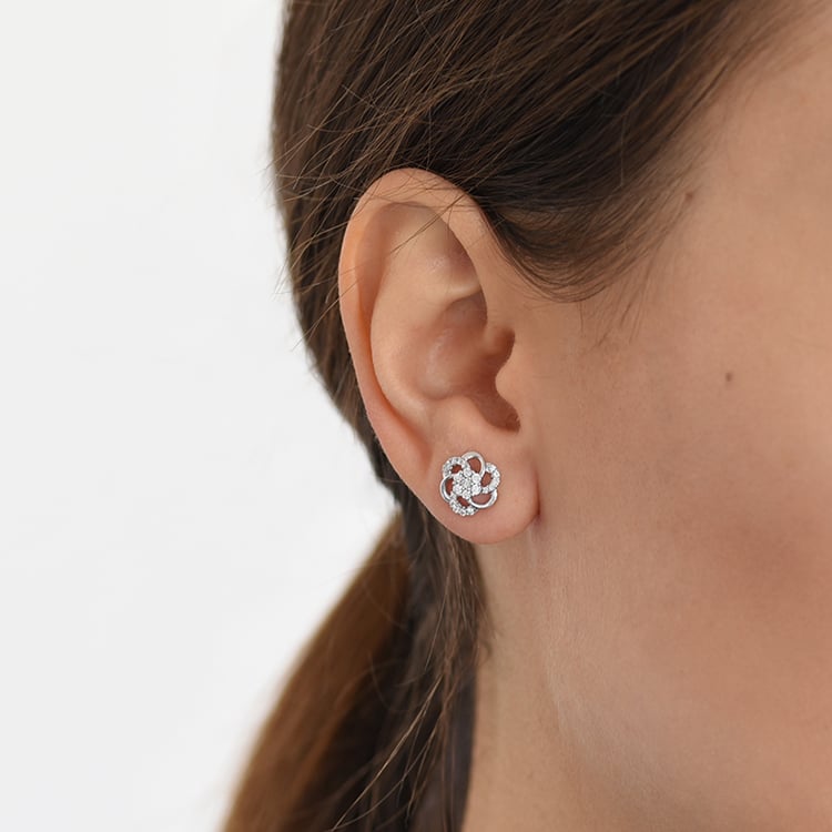 Diamantohrringe in Form von Blumen Belisario 59042