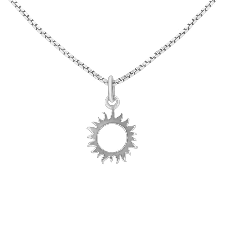 Silberner Anhänger in Sonnenform Sunny