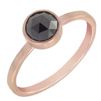Goldring mit schwarzem Rosenschliff-Diamant Cleve