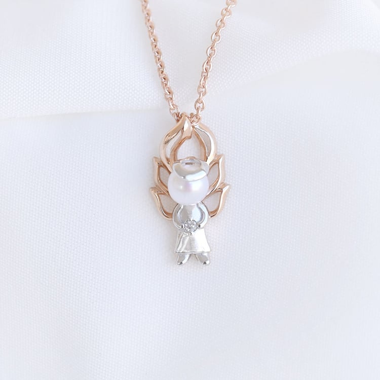 Anhänger mit Perle und Diamanten Sheri 91736