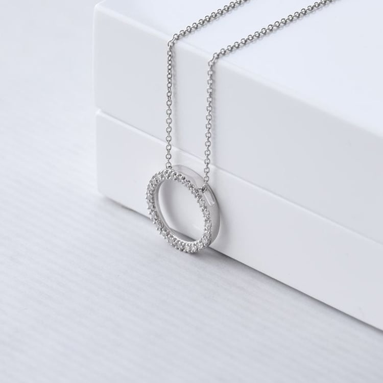 Silberner Karma-Anhänger mit Lab Grown Diamanten Hallie 104275