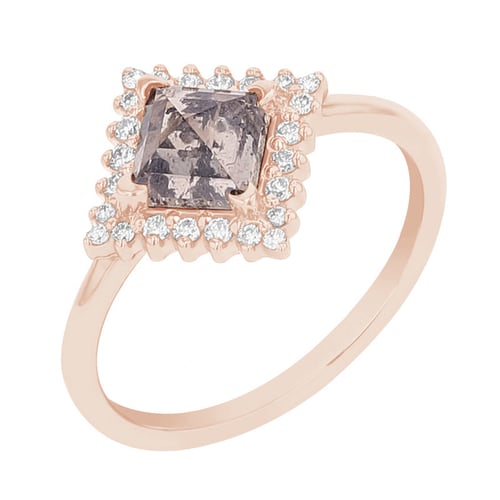 Ring mit Salt and Pepper Diamanten und Lab Grown Diamanten Guerra