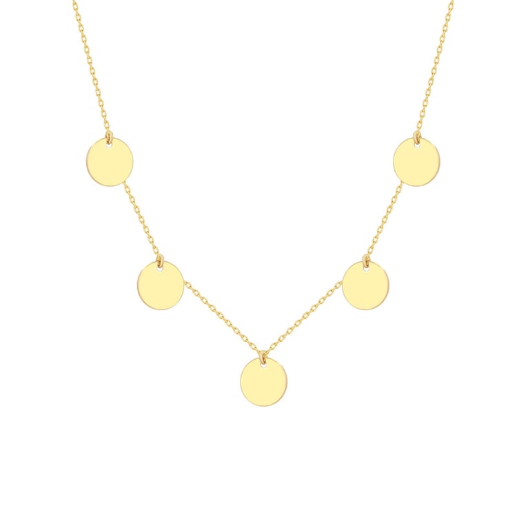 Minimalistische goldene Halskette mit Münzen Honor