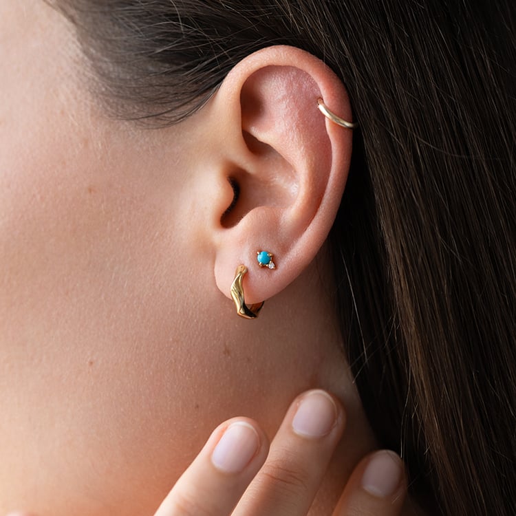 Silberne Ohrstecker mit Türkisen Giselle 126582