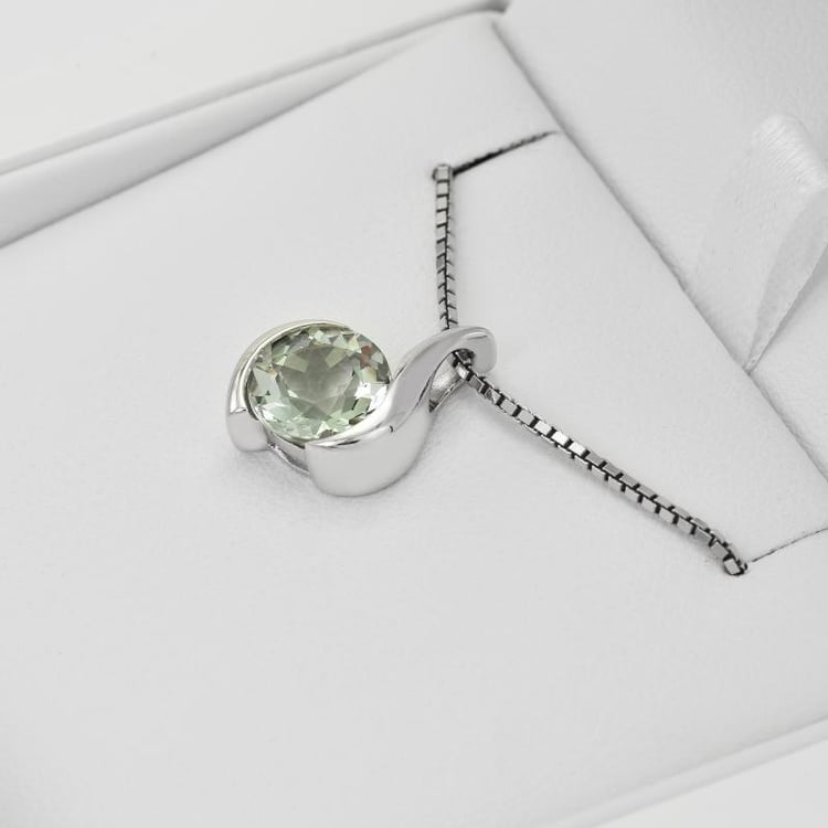 Anhänger mit Amethyst und Silberkette in Eppi-Geschenkbox 28199