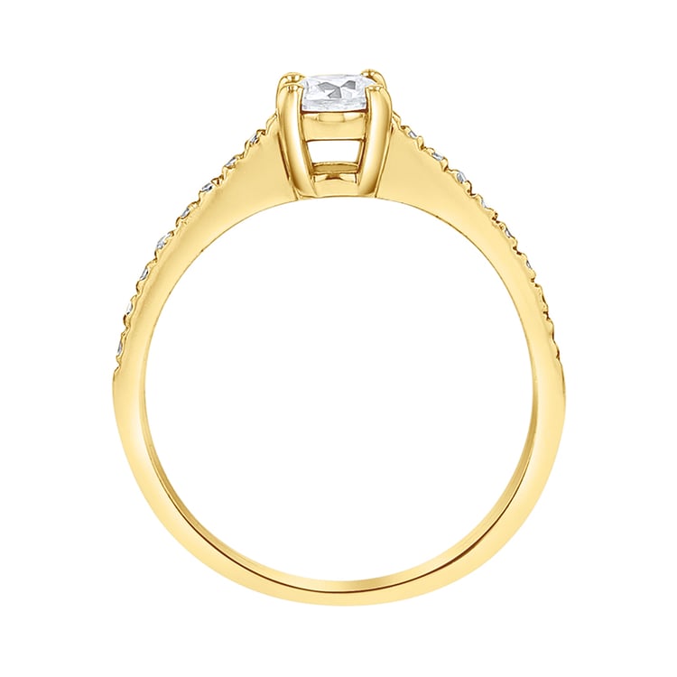 Goldener Verlobungsring mit Diamanten im Pave Stil Dalea 141844
