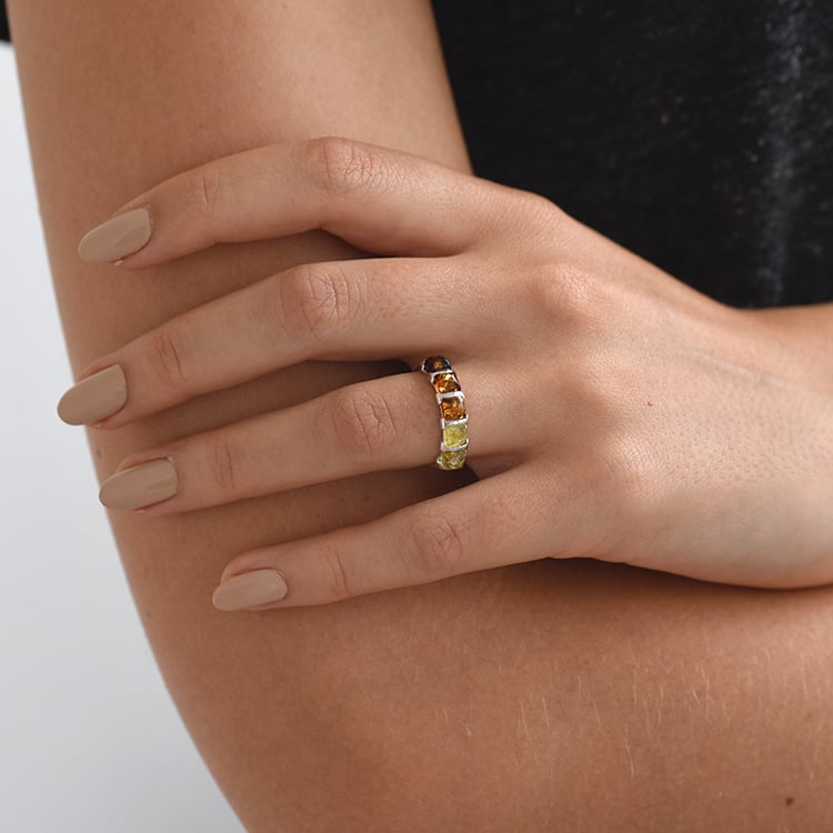 Ring aus Silber mit Bernstein 67754