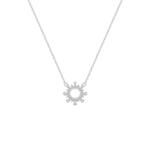 Kette mit Baguette und Round Lab Grown Diamanten Caibre