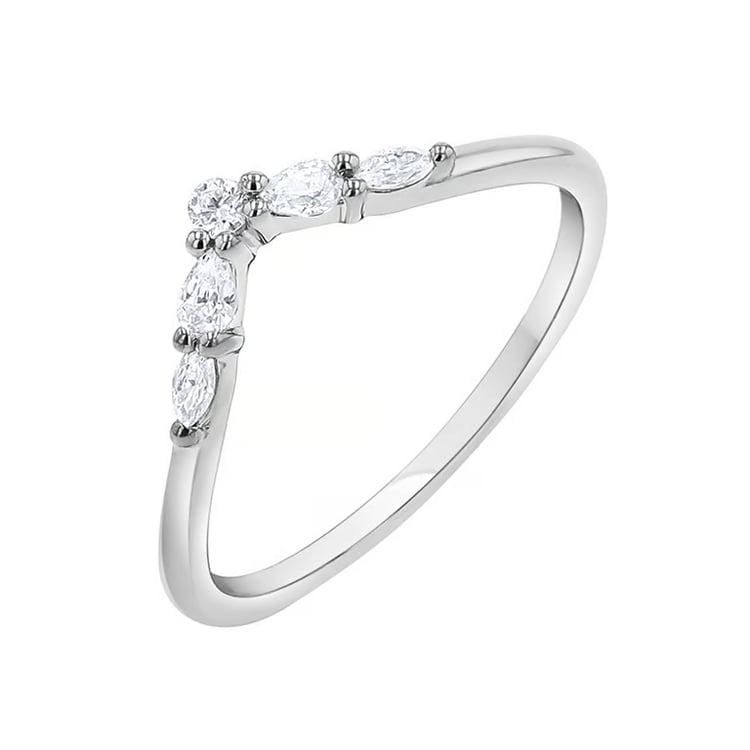 Scheidungsring in V-Form mit Lab Grown Diamanten Iman 166220