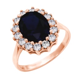 Goldener Scheidungsring mit Saphir und Diamanten Andrew