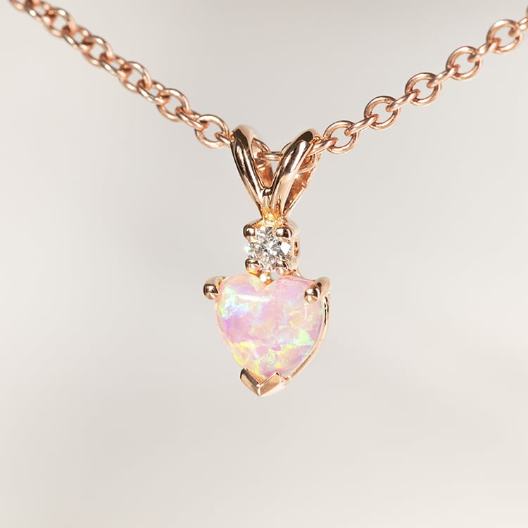 Anhänger aus Roségold mit rosa Opal Oliver 135232