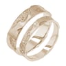Goldene Eheringe mit von Hand gravierter Oberfläche Cley