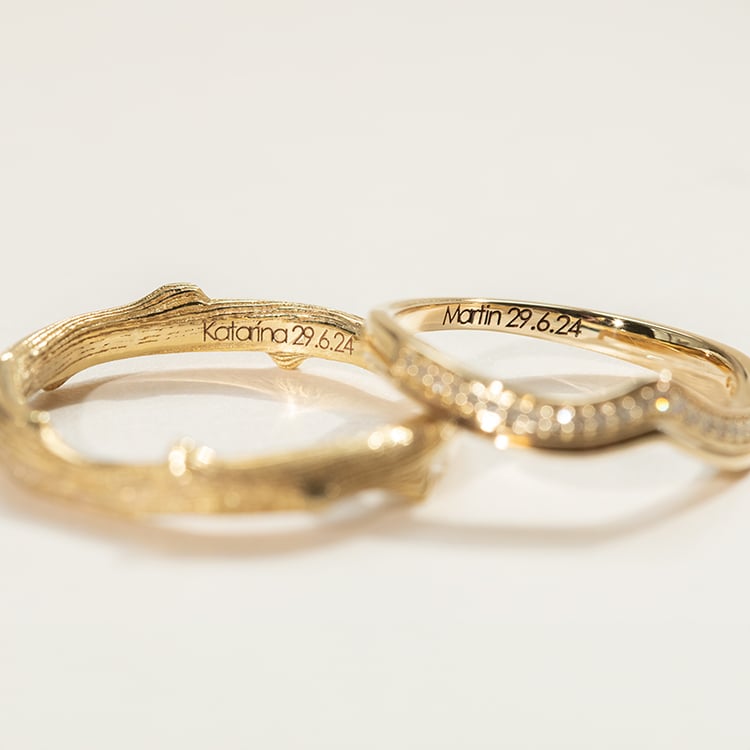 Eheringe in Form eines Zweigleins Valleia 138523