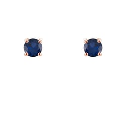 Ohrstecker mit blauen Saphiren und Auswahl der Größe Franci