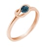 Romantischer Verlobungsring mit blauem Diamant Cearah