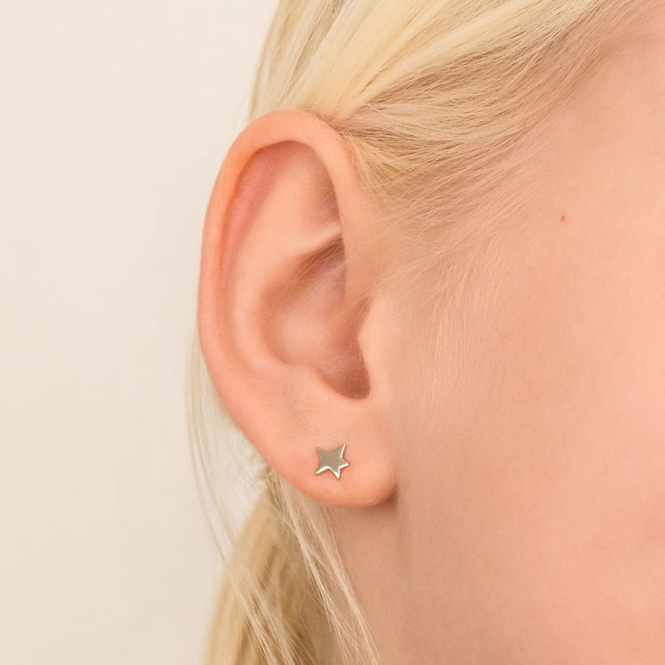 Silberne Ohrstecker in Sternform Der Kleine Prinz 164325
