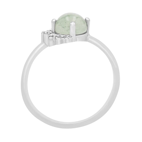 Goldener Ring mit Avanturin und Diamanten Ammiel