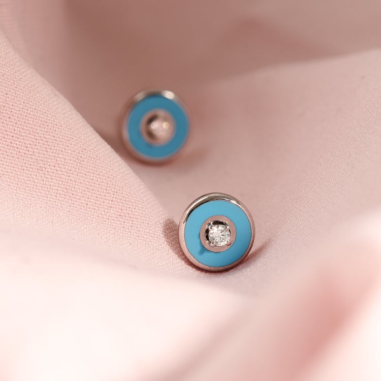 Ohrstecker aus Keramik mit Lab Grown Diamanten Clea 122085