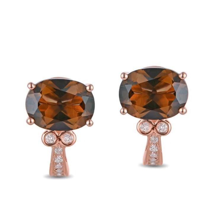 Goldene Ohrringe mt Topasen