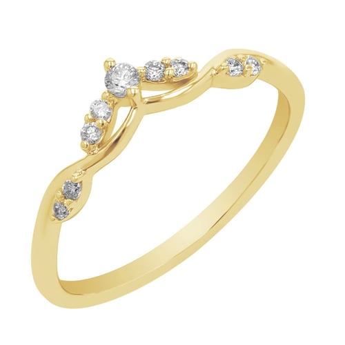 Romantisches Verlobungs-Set mit Diamantringen Edge