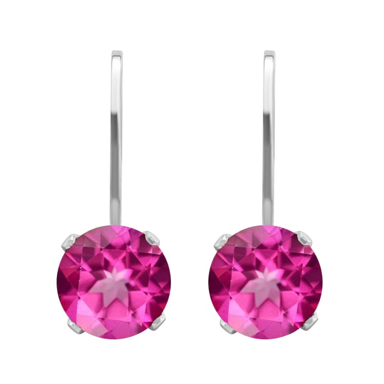 Silberne Ohrringe mit Topasen