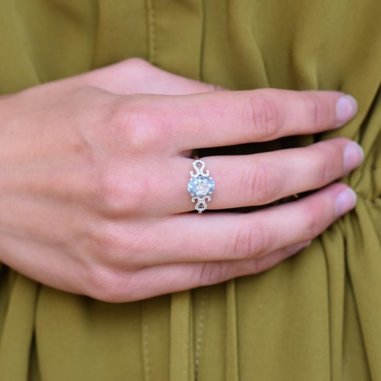 Goldring mit Aquamarin 6187