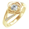 Verlobungsring in Form einer Rose mit Lab Grown Diamanten Xalor