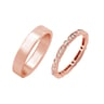 Goldring mit Diamanten und flatter Ring Menkar