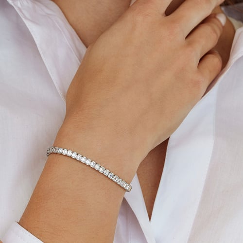 Goldenes Tennisarmband mit Lab Grown Diamanten Ida