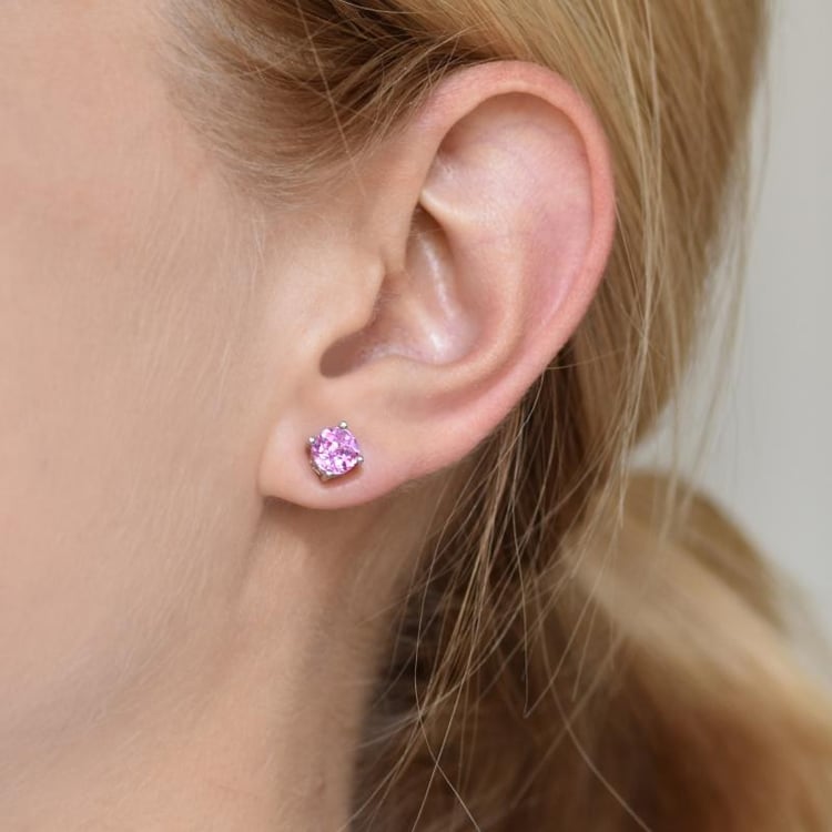 Rosa Saphir Ohrstecker 14794