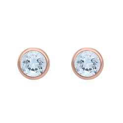 Klassische Ohrstecker mit Aquamarinen Wetty