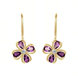 Amethystblüte in Roségold mit Diamanten Elyte