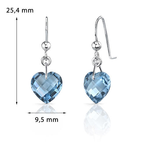 Silberne Ohrringe mit Topasen 3565