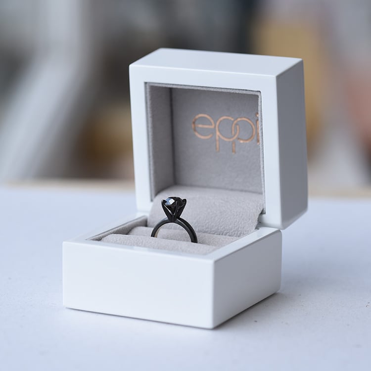 Schwarzer Goldring mit Ruthenium und 2ct Diamant Harley 63965