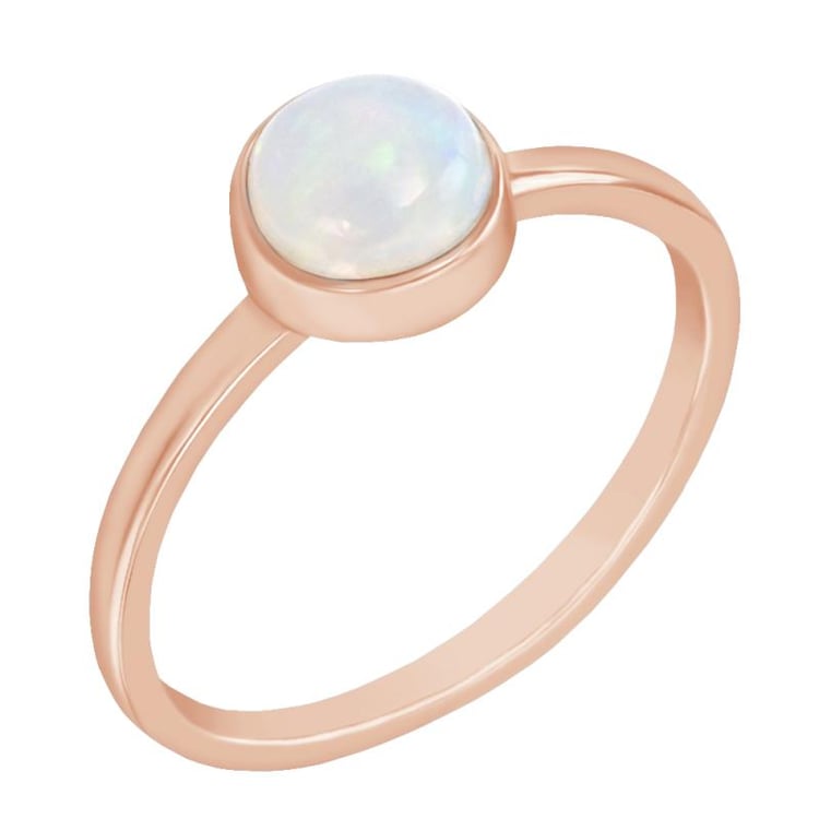 Minimalistischer Goldring mit weißem Opal Stowy 52800