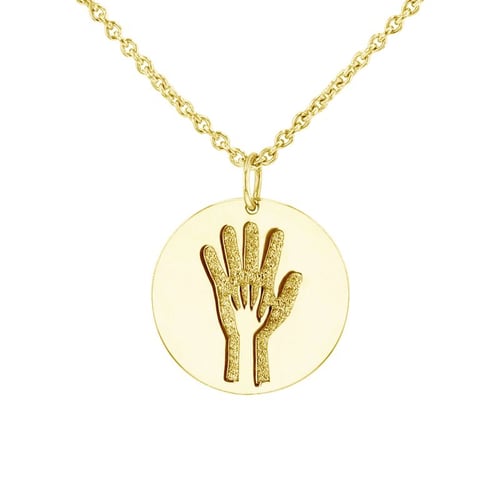 Anhänger mit Gravur einer Hand Mimi
