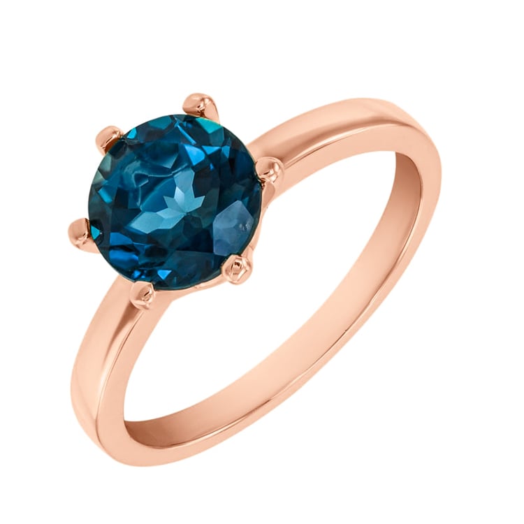 Rosegold Verlobungsring mit Topas 31174