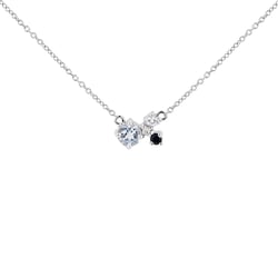 Cluster-Kette mit Mondstein, Aquamarin, Saphir und einem Diamanten Millie