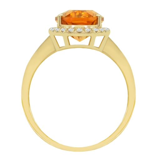 Goldring mit 5ct Citrin und Diamanten Aiofe