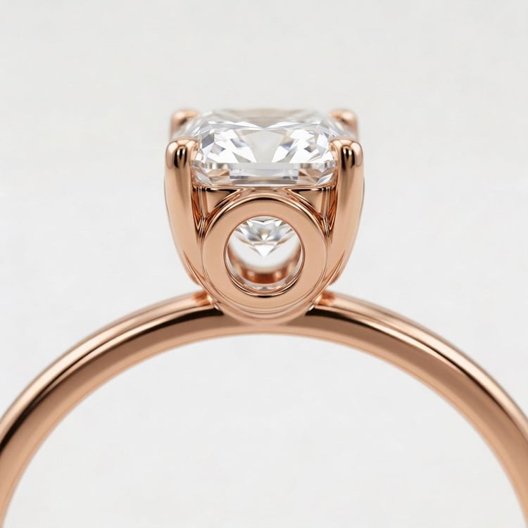 Verlobungsring mit Buchstaben und Lab Grown Diamanten im Emeraldschliff Olson 167710