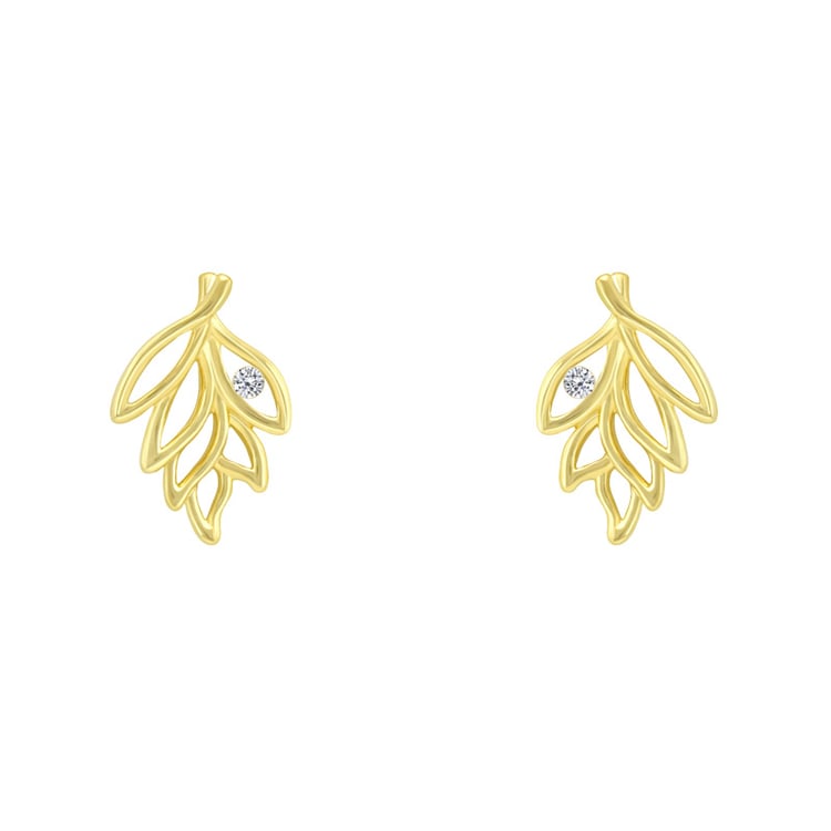 Vergoldete Silberohrringe mit Zirkonia Arella