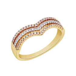 Diamantring im V-Design Saija