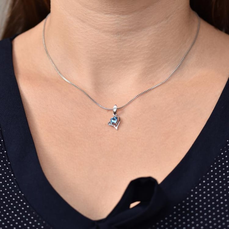 Silbernes Schmuckset mit Topasen Arivali 18537