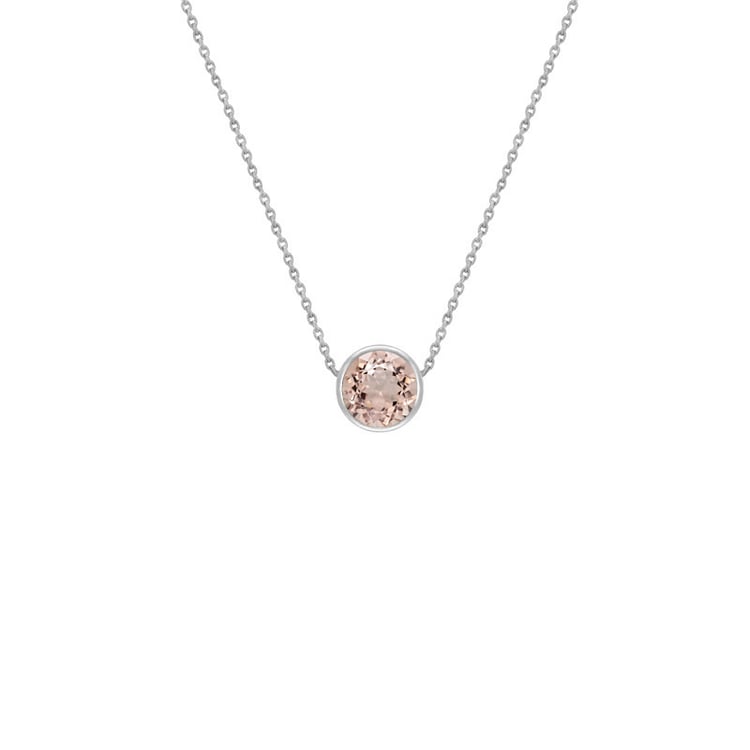 Halskette aus Platin mit Morganit Jonie