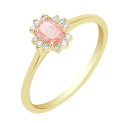 Verlobungsring mit einem zertifizierten fancy pink Lab Grown Diamanten Bayo