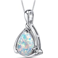 Silberanhänger mit weißem Opal Agrima