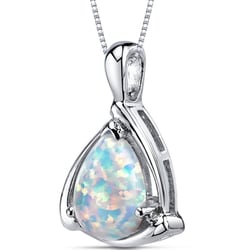 Silberanhänger mit weißem Opal Agrima